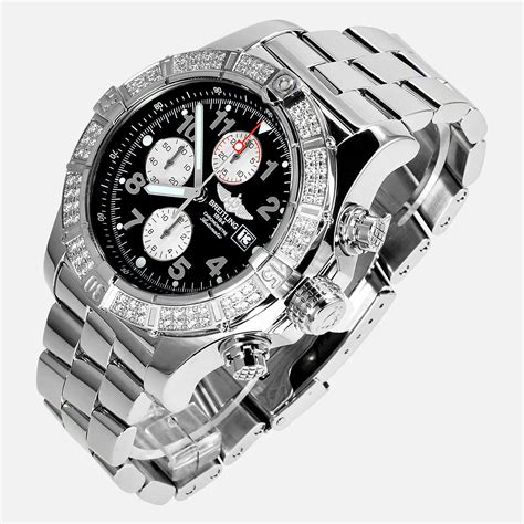 breitling super avenger with diamond bezel|breitling super a13370 price.